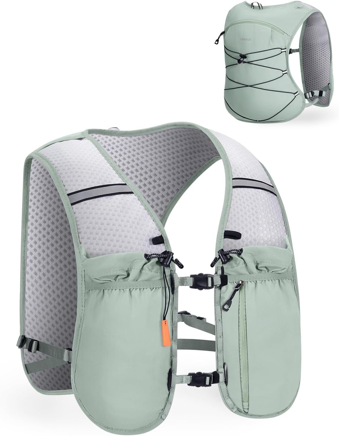 ECOHUB Running Hydration Vest Backpack, Lightweight Hydration Pack Bag Daypack for Hiking Cycling Marathon Backpack Vest for Women Men (No Bladder Included)