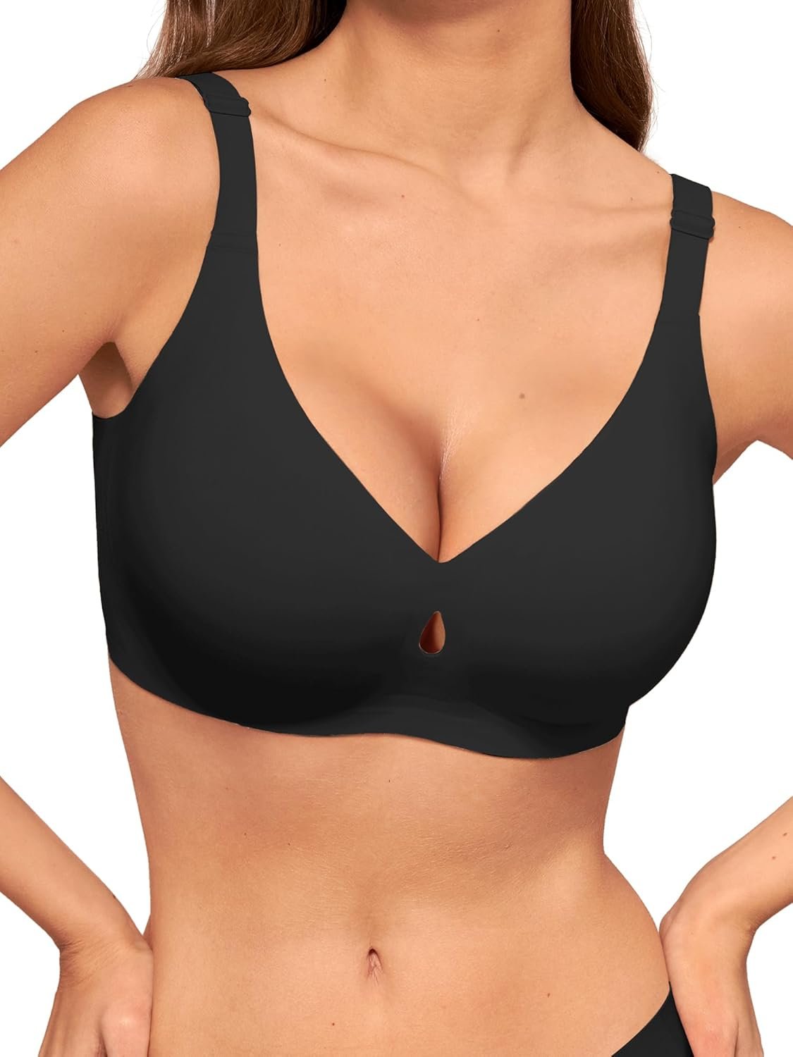 LUCKMEEY Bras for Women No Underwire Wireless Bras – Seamless Push Up Full Coverage Bralettes Comfortable Everyday Bra
