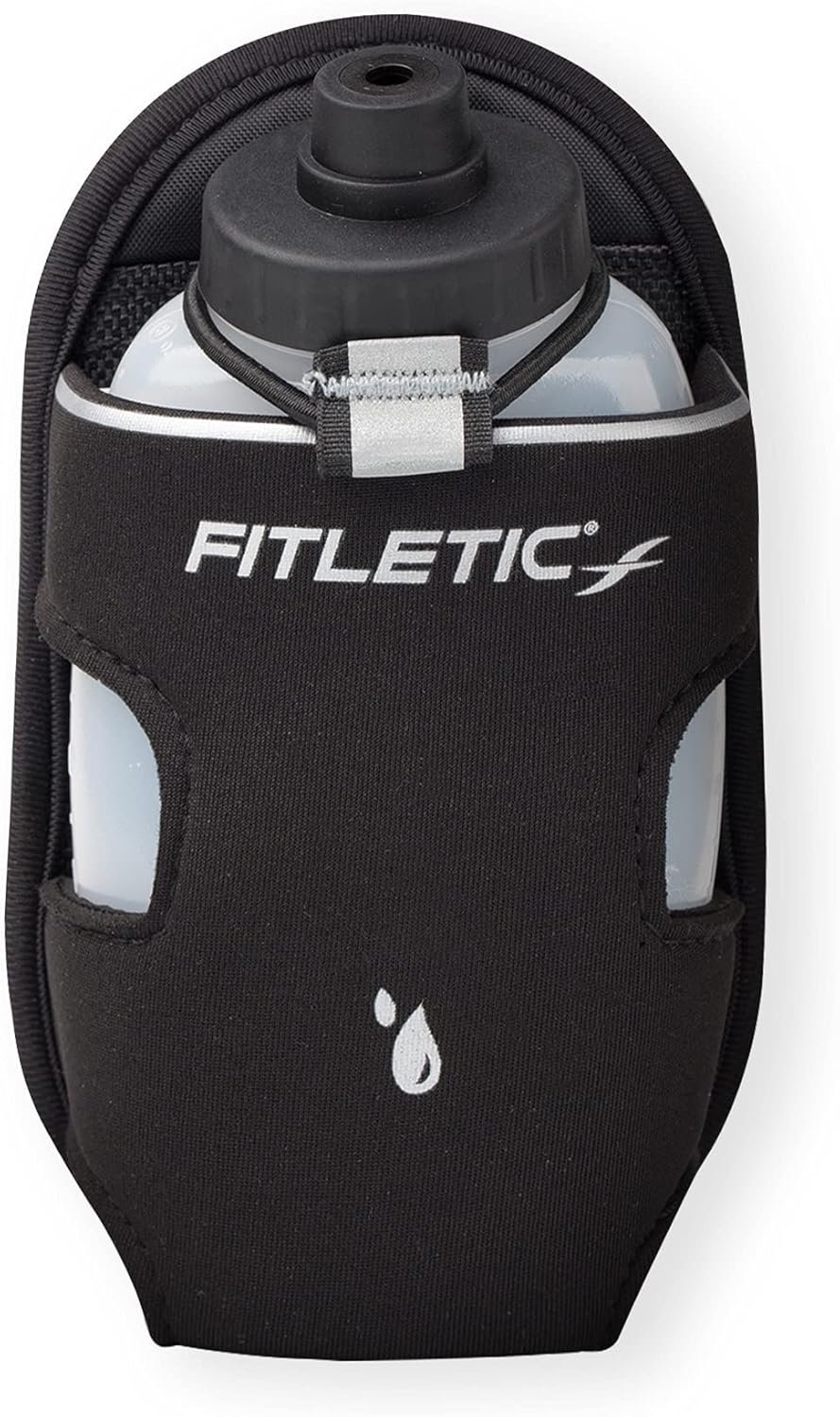 Fitletic – Extra Mile Holster Bottle Add-On, Water Bottle Holder with Clear Water Bottle for Running Belt, Hydration