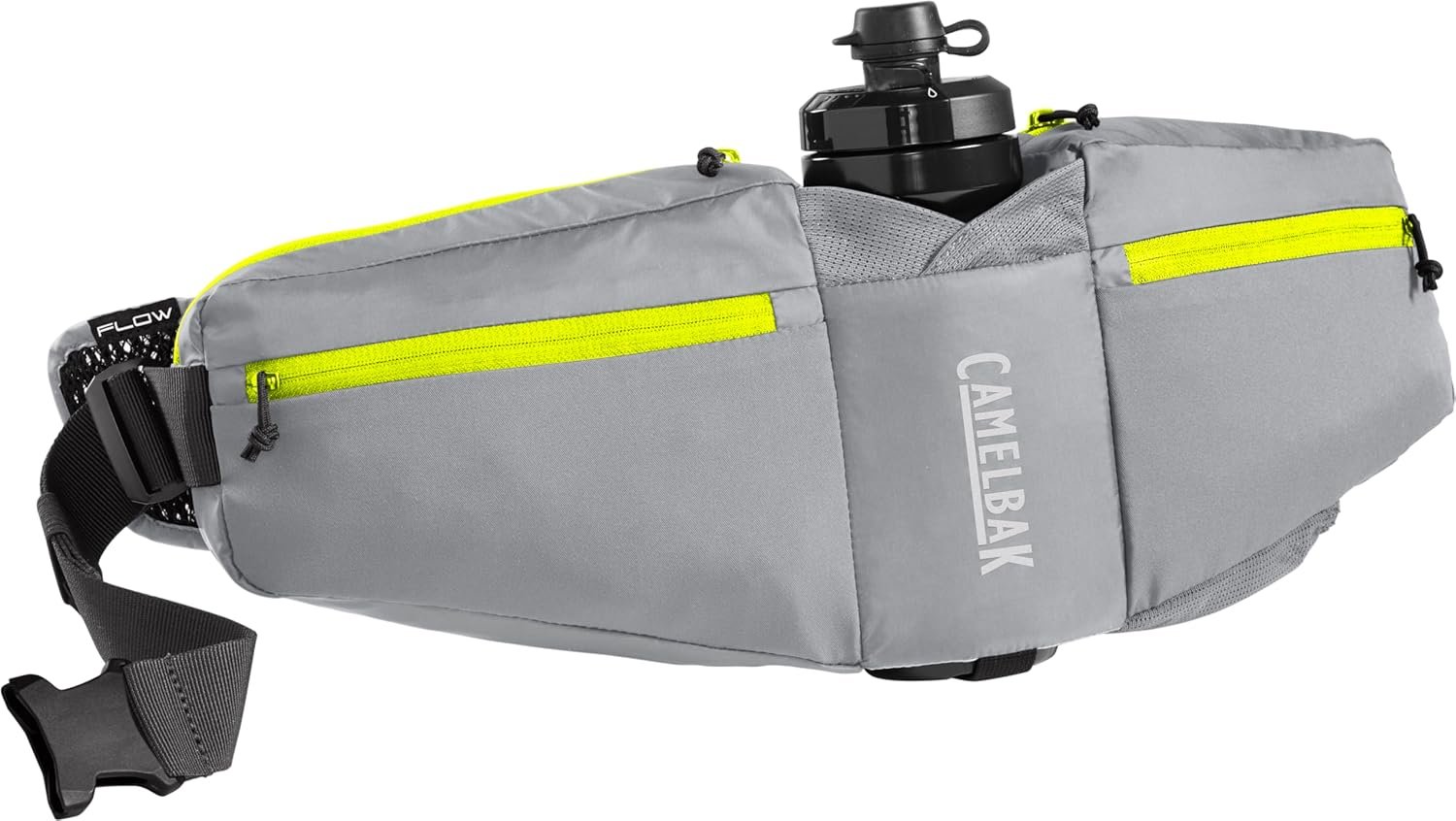 CamelBak Podium Flow 4 Hydration Belt, Minimalist Ride Storage with 21oz Podium Dirt Series Bottle, Gunmetal