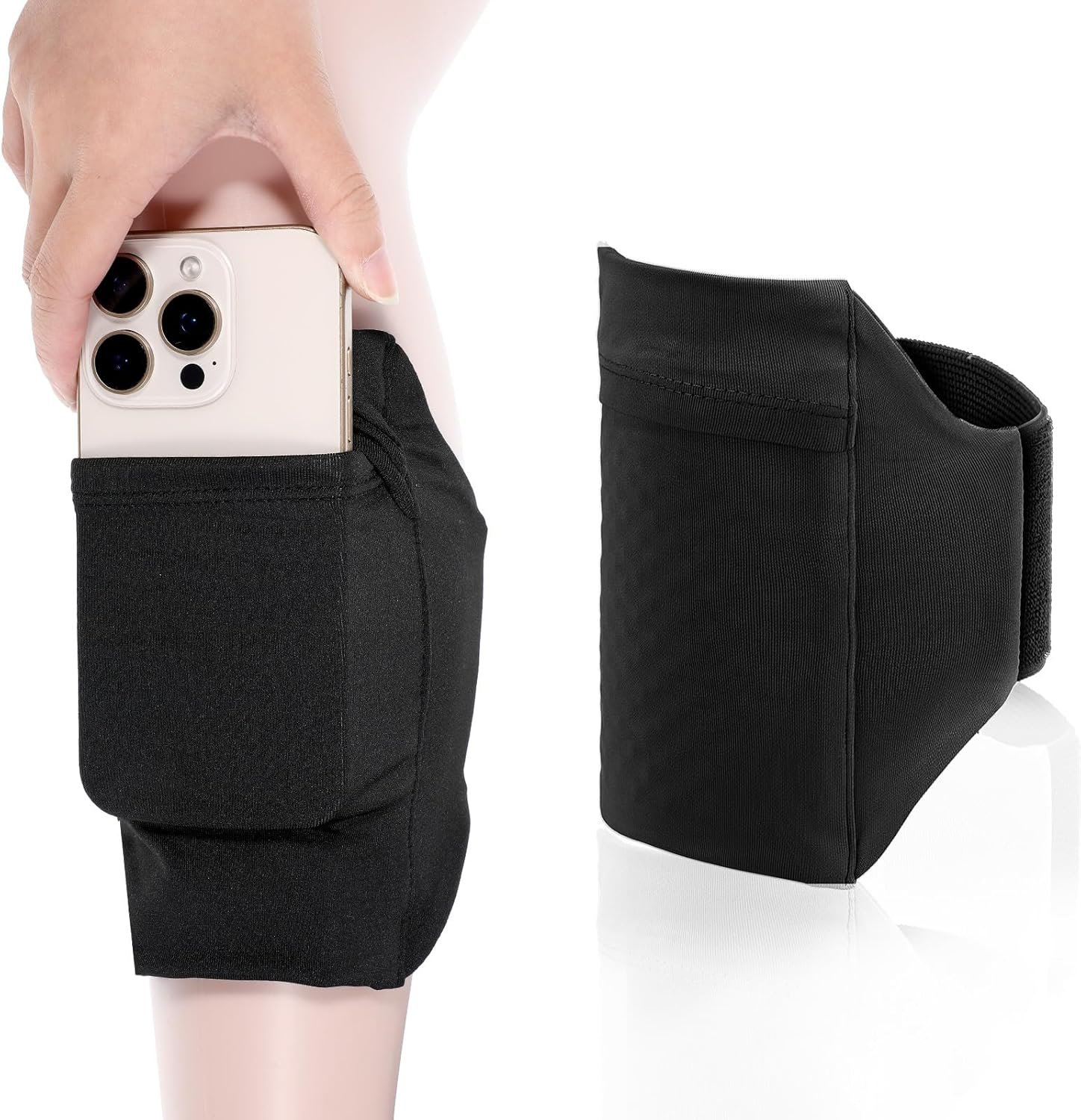 Leg Phone Holder, Cell Phone Leg Straps Ankle Wallet Thigh Holder Wallet Calf Straps Adjustable Arm Pouch Non Slip Sports Armband Storage Bag for Equestrian Jogger Running Workout