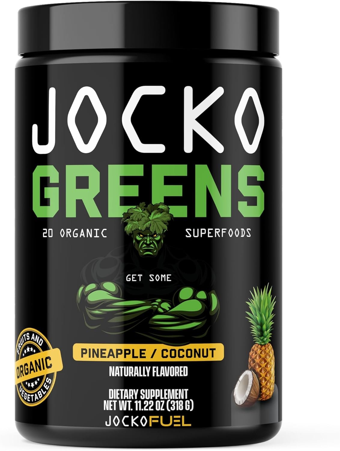 Jocko Fuel Daily Greens Powder – Premium Organic Greens Superfood Powder for Gut Health, Digestion, Bloating, Immune Support with Spirulina, Chlorella, Digestive Enzymes, & Probiotics – 30 Servings