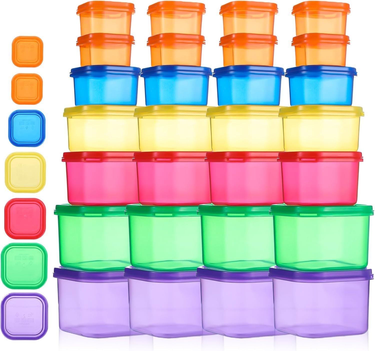 28 Pcs Portion Control Container Kit,21 Day Fix Containers And Food Plan,Multicolor Coded Containers,Meal Prep System Storage Containers,BPA Free Weight Loss Food Containers For Double Diet Plan