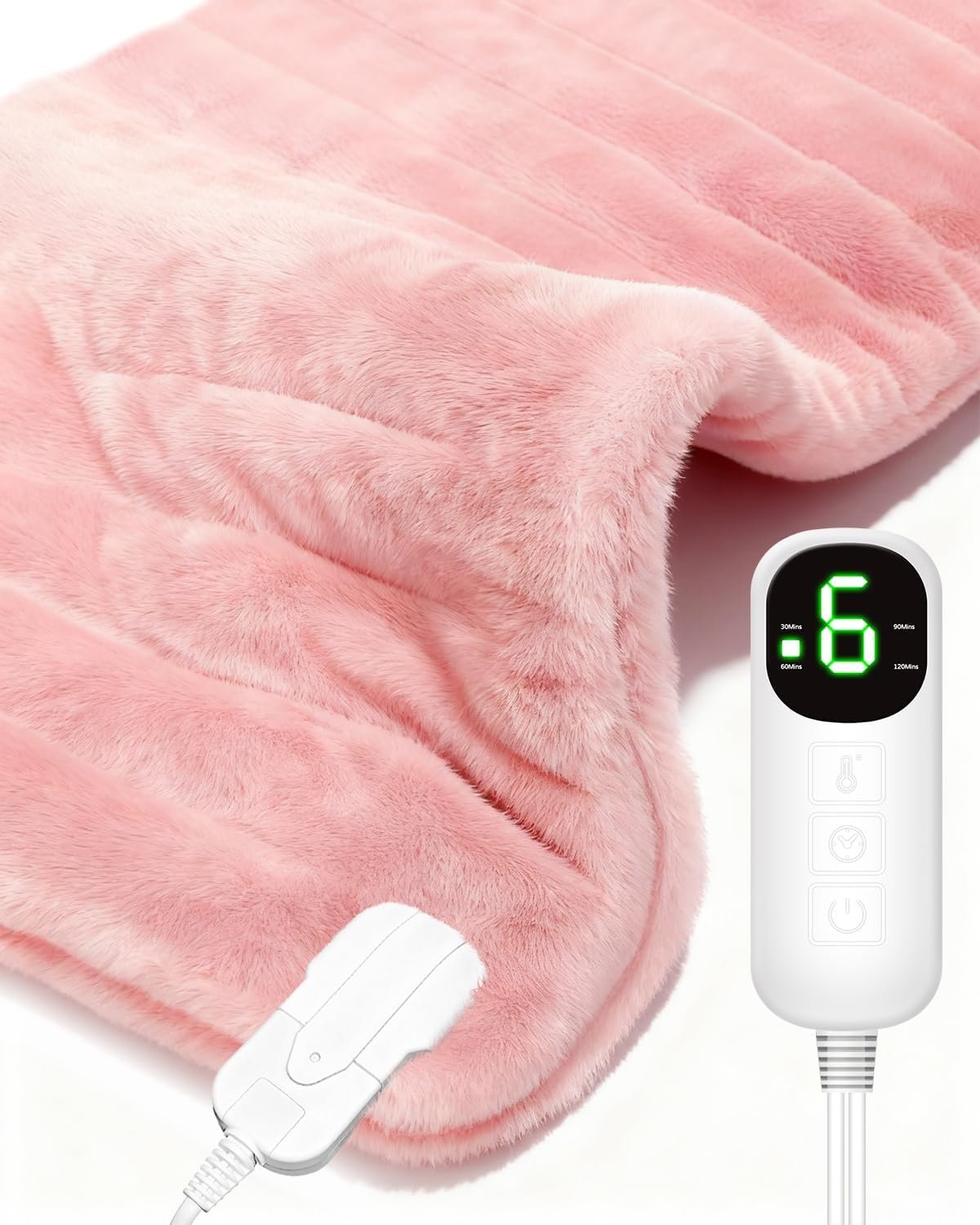 Heating Pad for Period Cramps, Electric Heating Pad for Lower Back,Abdomen Pain Relief,6 Heat Setting (Max 158°F), 2H Auto-Off,6ft Cord, Machine Washable, Christmas Gift for Women,12″ x 24″
