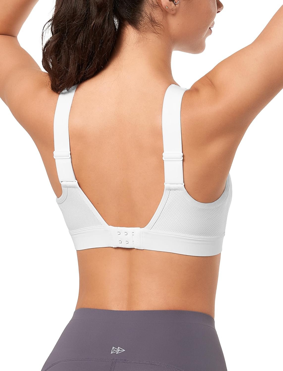 Yvette Supportive Adjustable Sports Bras for Women High Impact Molded Cup Running Bra Large Bust Wireless for Workout HIIT