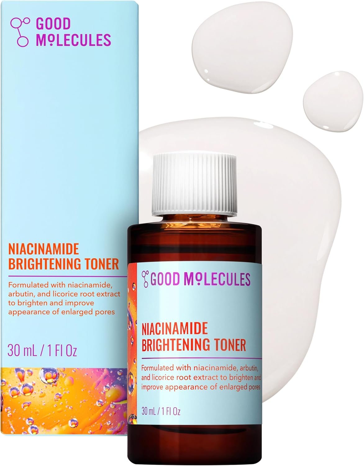 Good Molecules Niacinamide Brightening Toner – Toner for Face with Niacinamide and Arbutin for Skin Tone Balancing- Pore Minimizer, Skin Care for Face