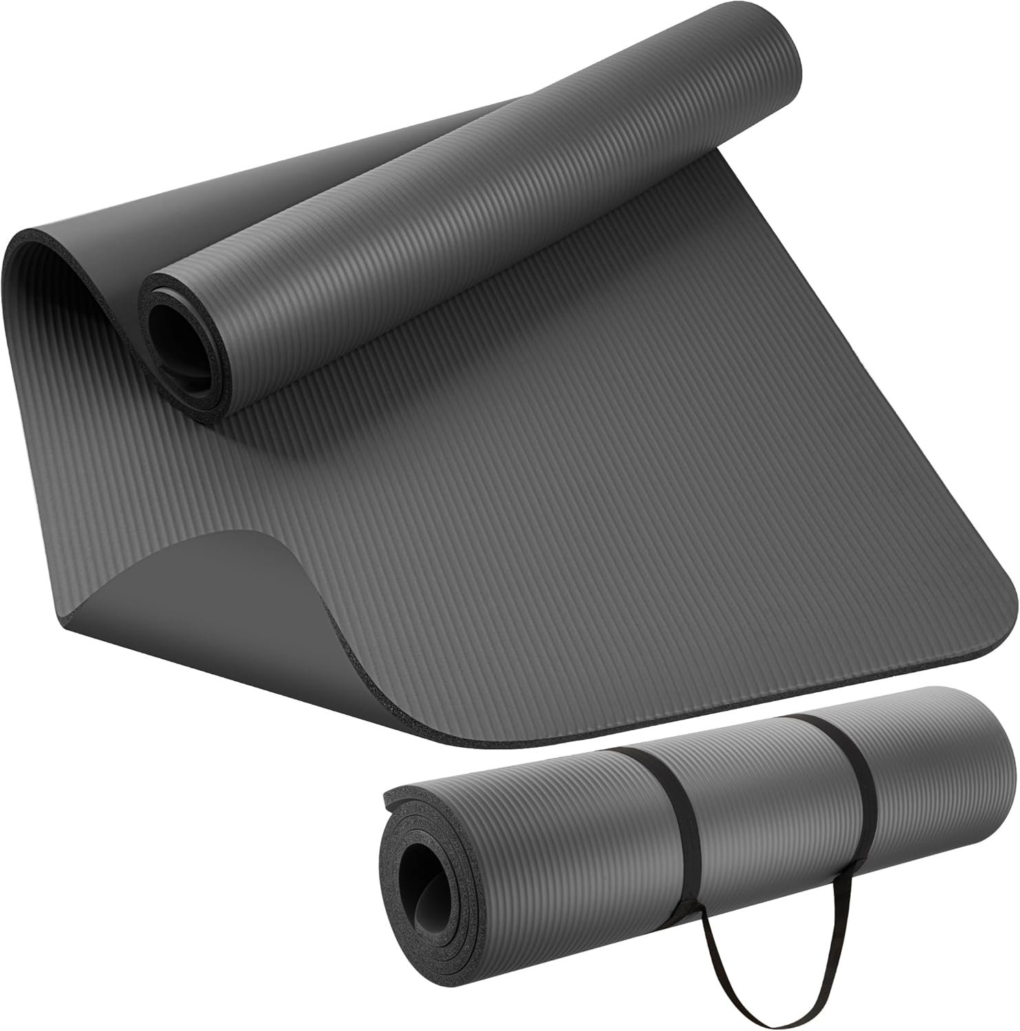 KEEP Extra Thick NBR Yoga Mat for Women & Men, 15mm Thick, 72”x32” Large Exercise Mat with Non-Slip Workout Mat for Yoga, Pilates, Stretching, Meditation – Wide & Cushioned Fitness Mat