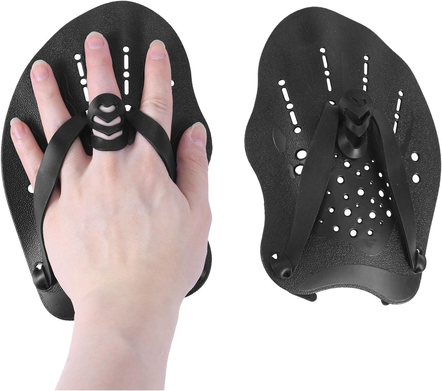 2pcs Swim Paddles Hand, Hand Paddles for Lap Swimming Training Equipment with Adjustable Straps Swim Gear Accessories for Women Men Children Improves Speed and Form
