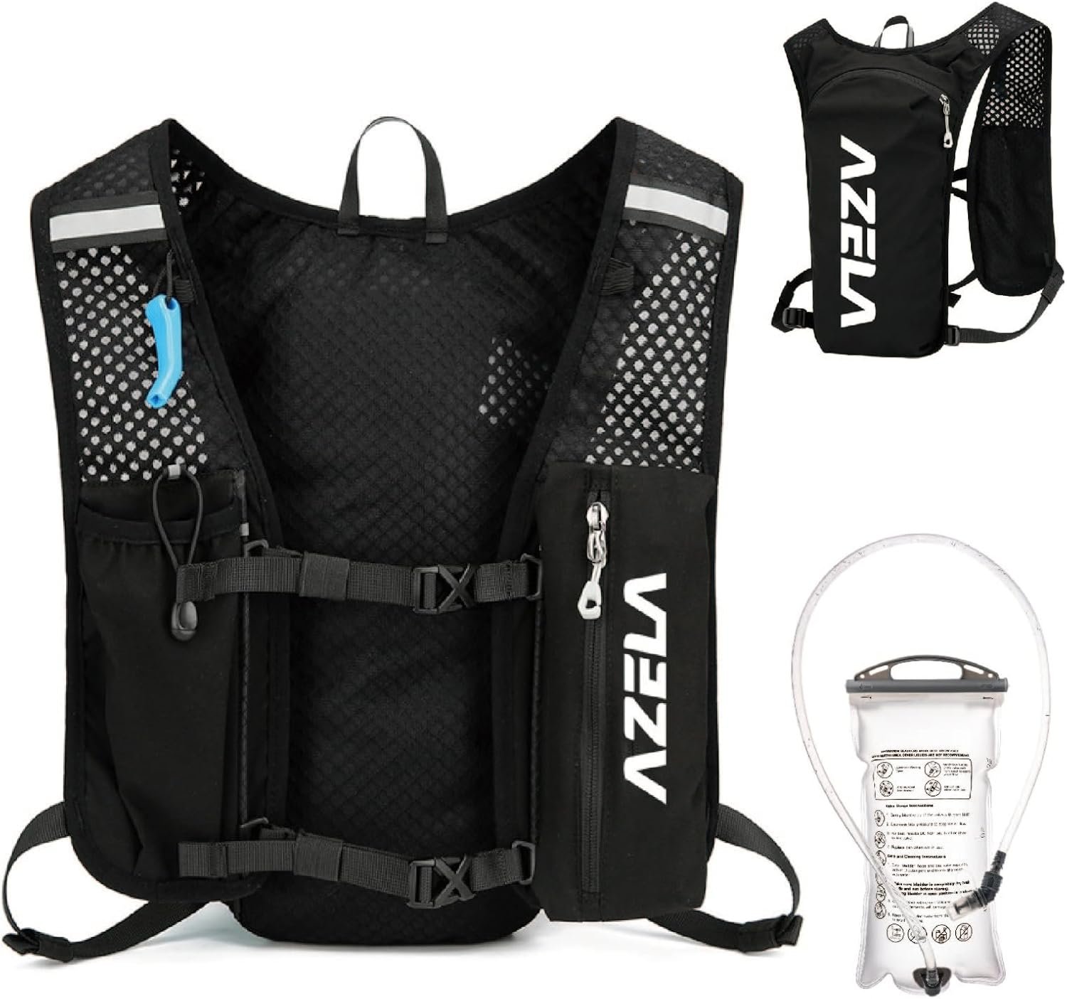 JEELAD Hydration Backpack Lightweight Vest for Hiking Trail Running Gear Cycling Marathon for Women Men