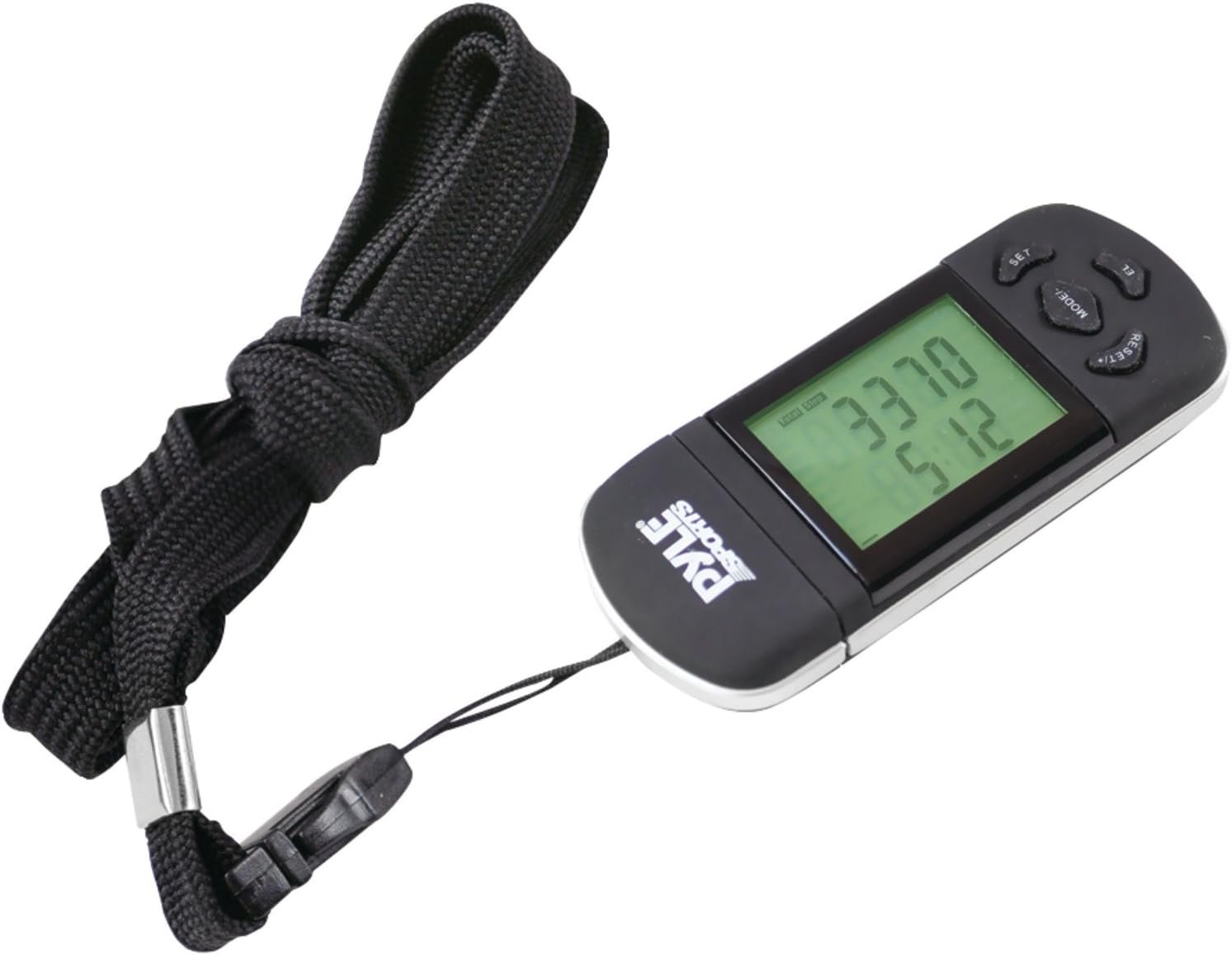Smart Step Counter Digital Pedometer – Walking Running Sport Step Tracker w/ 3D Sensor, LCD Screen, USB, Lanyard Strap, Battery – Calorie Burned, Exercise Time – Pyle Sport PCLRMU2