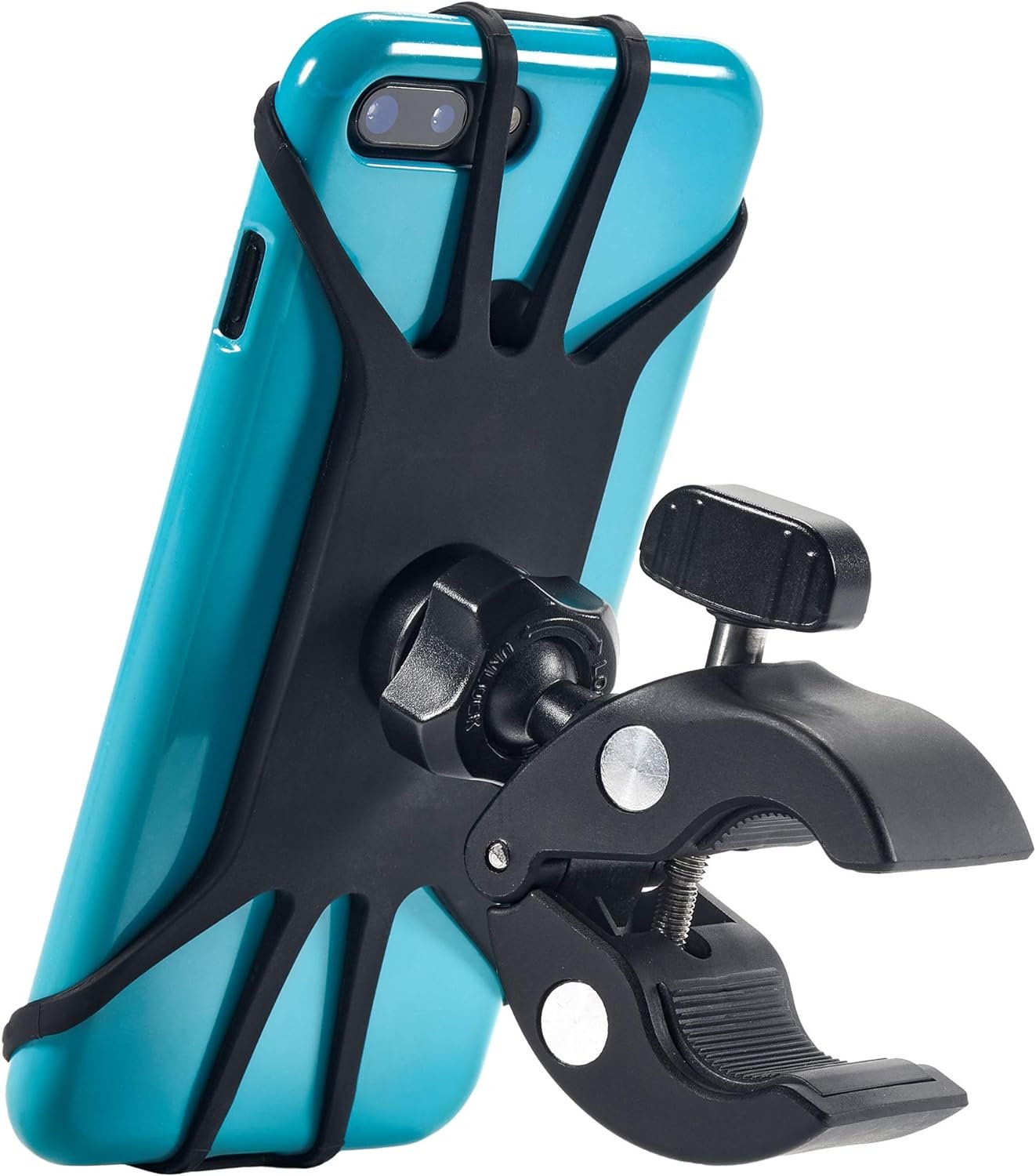 Upgraded 2025 Bicycle & Motorcycle Phone Mount – The Most Secure & Reliable Bike Phone Holder for iPhone, Samsung or Any Smartphone. Stress-Resistant & Highly Adjustable. x10 to Safeness & Comfort