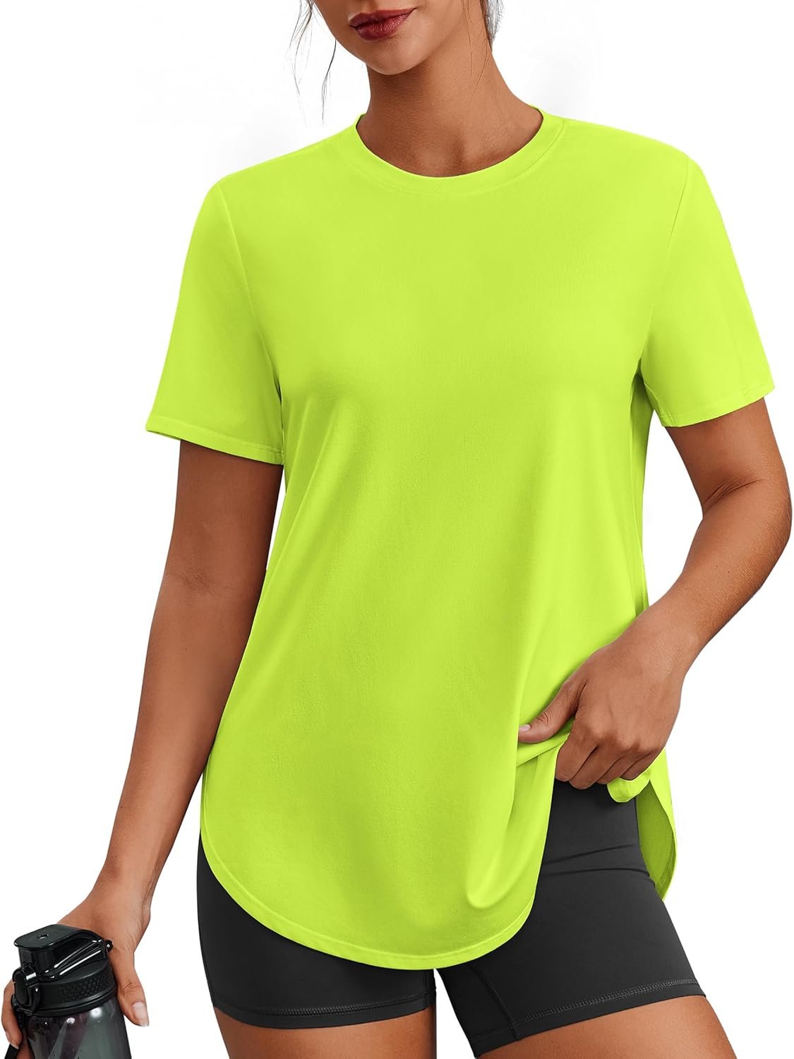 PINSPARK Workout Tops for Women Short Sleeve Athletic Shirts UPF 50+ Quick Dry Running Outfits for Exercise Gym Hiking S-3XL