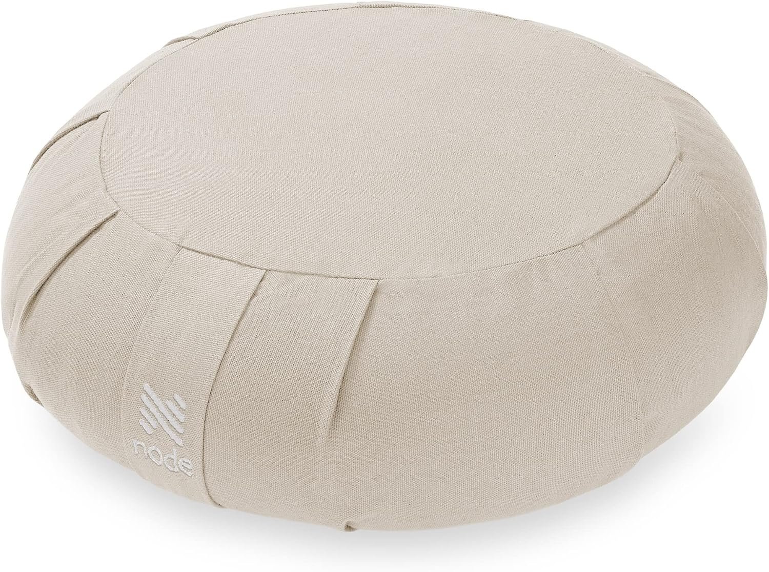 Zafu Meditation Cushion, 15″ Round Buckwheat Yoga Pillow with Organic Cotton Cover