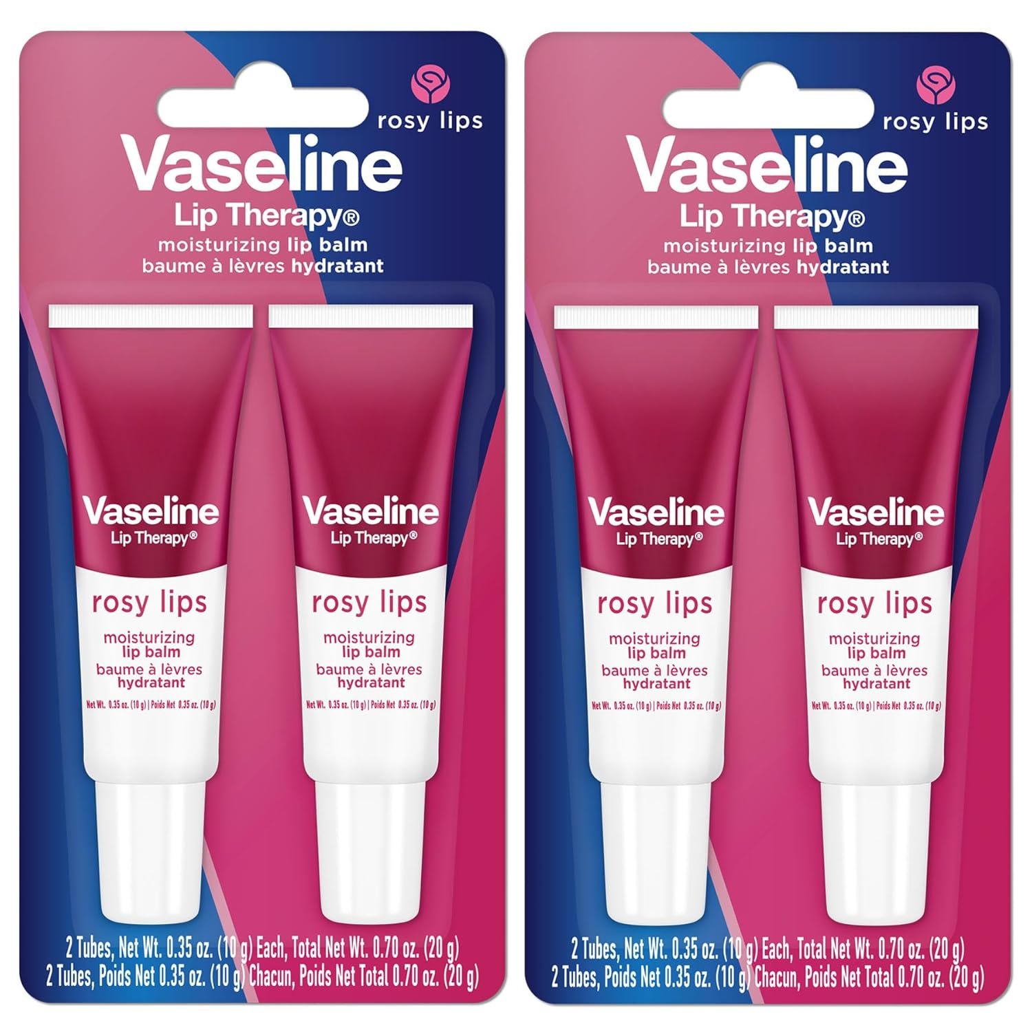 Vaseline Lip Therapy Rosy Lips Moisturizing Lip Balm – Twin Pack (2-Pack)