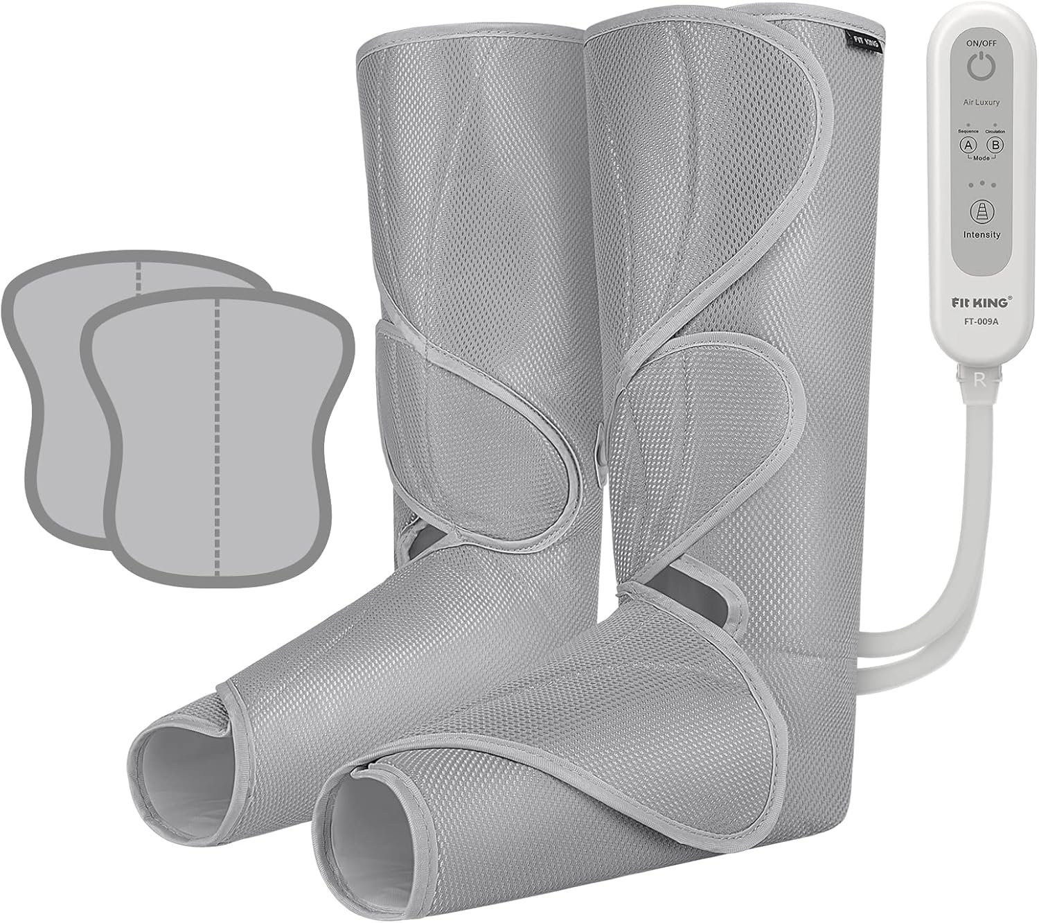 FIT KING Air Compression Leg Massager, Pneumatic Compression Boots for Circulation & Pain Relief, Swelling, Edema, RLS – Foot and Calf Massager Gift for Mom Wife