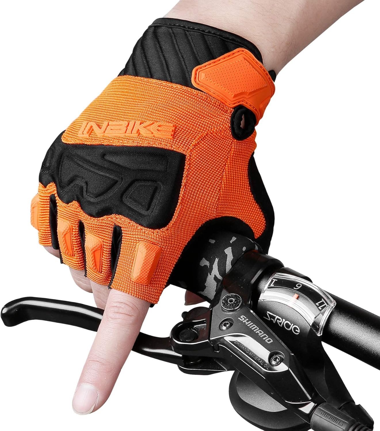 INBIKE Fingerless Cycling Gloves Breathable Protective for Road Mountain Bike MTB Riding