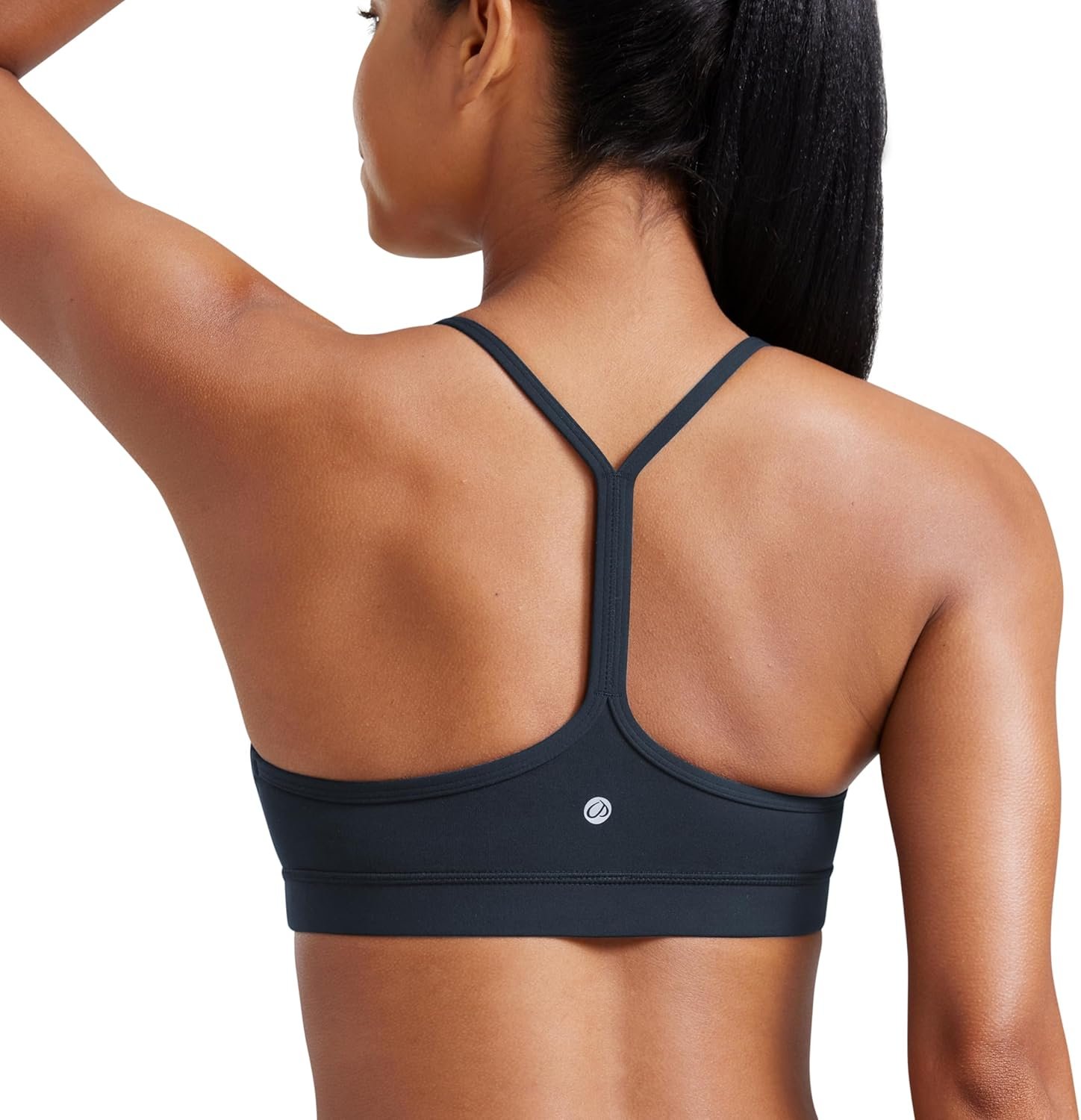 CRZ YOGA Butterluxe Y Back Sports Bras for Women – Padded Racerback Low Impact Spaghetti Thin Strap Workout Yoga Top