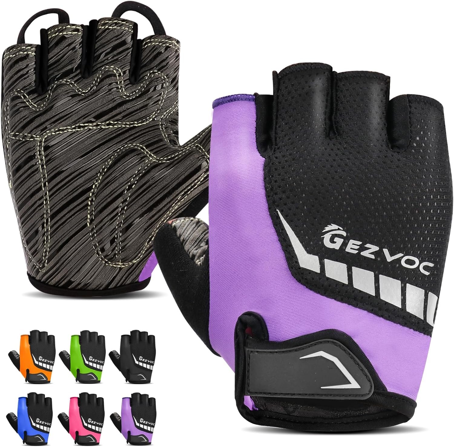 Cycling Gloves with Shock-Absorbing Pad, Extra Grip, Flexible Fit, Light Weight, Breathable for Men and Women Mountain Biking