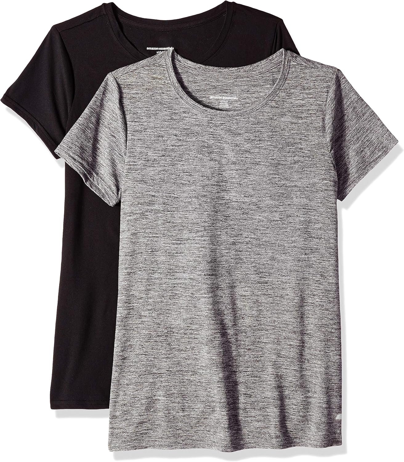 Amazon Essentials Women’s Active Quick Dry Tech Stretch Short-Sleeve Crewneck T-Shirt, Multipacks