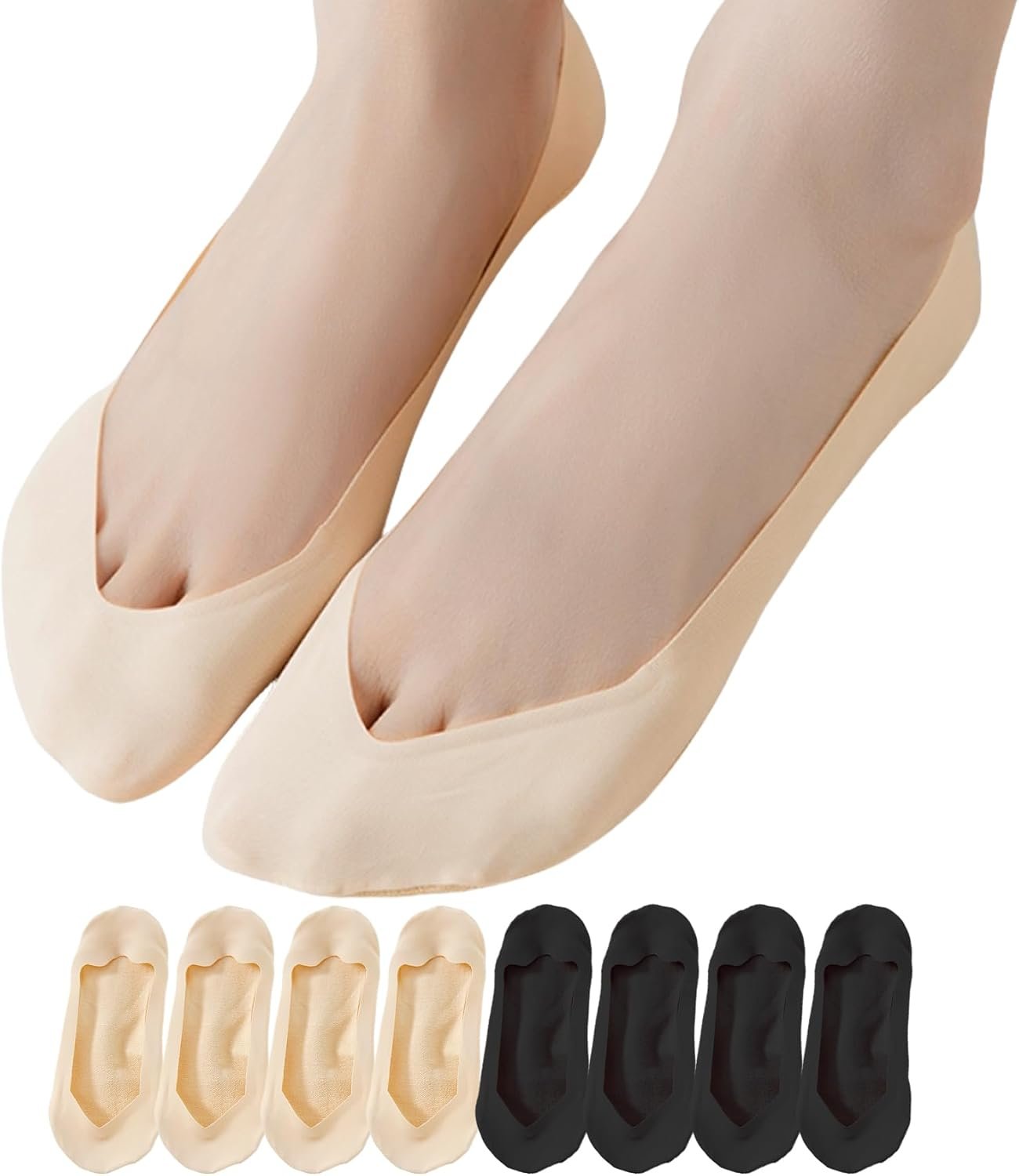 Lomitract Thin Ultra Low Socks (Women 5-12), Made of Ice Silk Surface on the Surface & Cotton on the Bottom