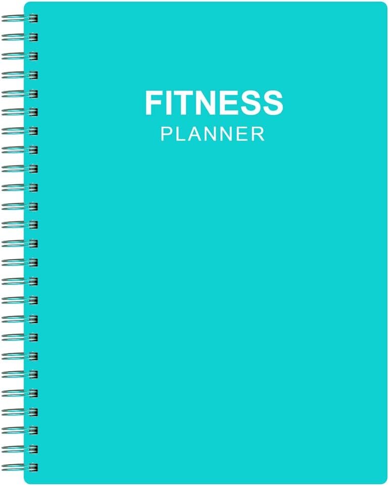 Fitness Planner for Women & Men – A5 Workout Log Book/Exercise Log to Track Weight Loss, Gym, Bodybuilding Progress – Daily Health & Wellness Journal, 5.8X8.25 In Workout Book