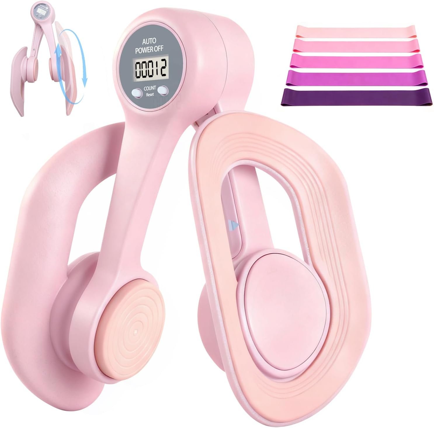 Inner Thigh Exerciser for Women, Pelvic Floor Exercise Devices with Display Counter, Adjustable Hip Trainer Kegel Exerciser for Postpartum Rehabilitation